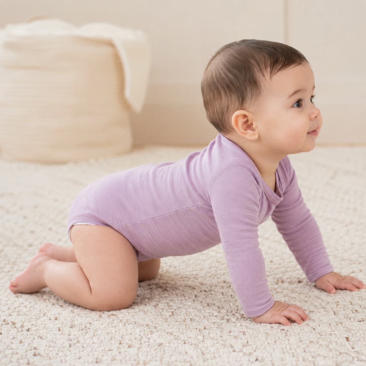 100% tanúsított finom merinó gyapjú hosszú ujjú, kerek nyakú body