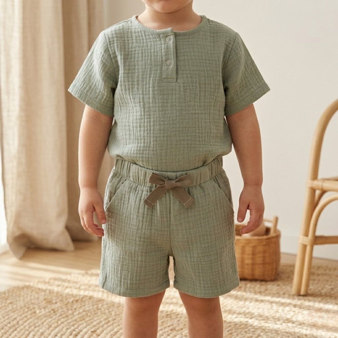 MeriBoo - alap szett 100% organikus muszlinból "Mini Essentials Summer"