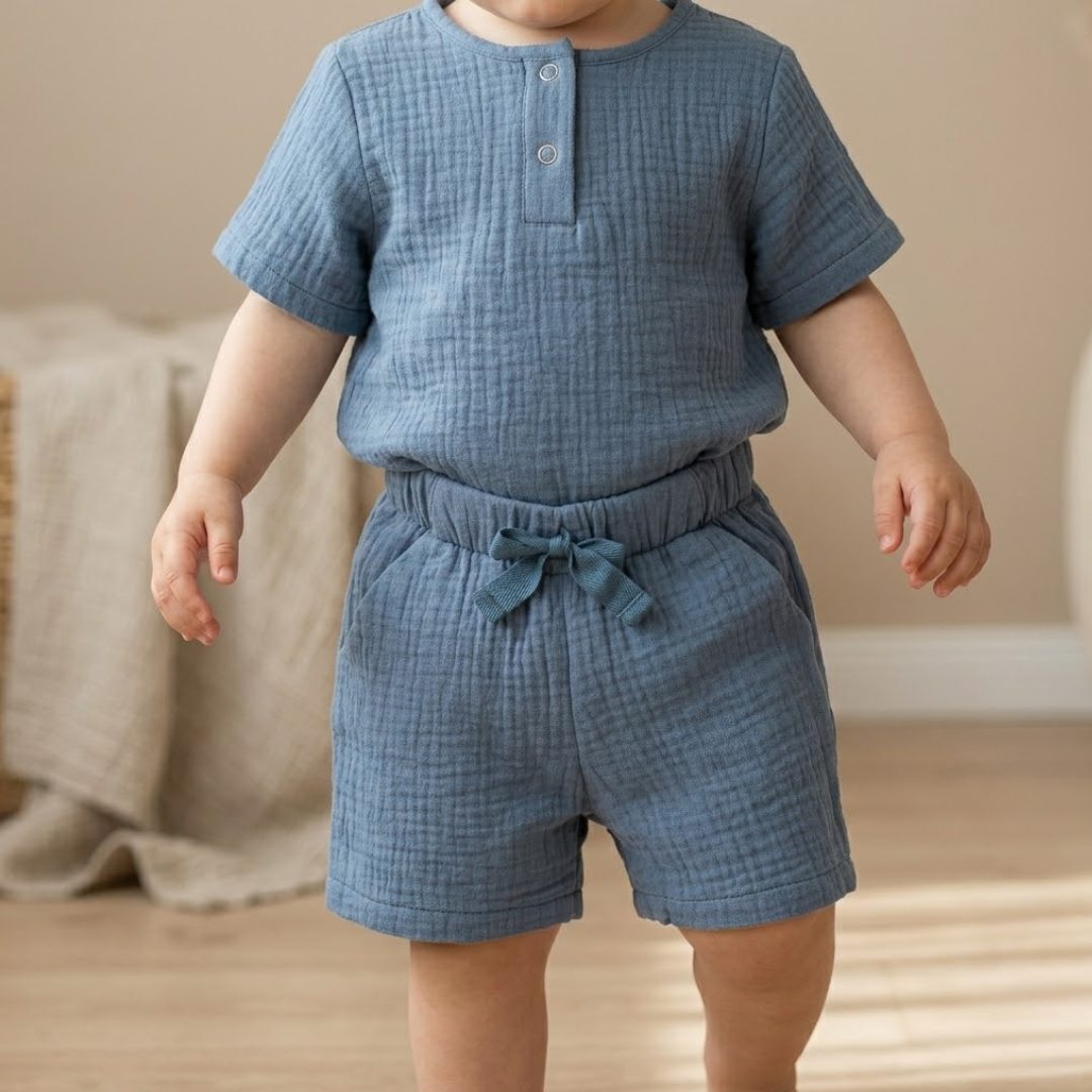 MeriBoo - alap szett 100% organikus muszlinból "Mini Essentials Summer"