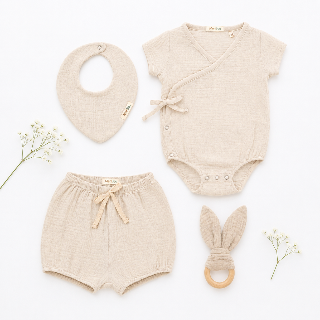"First Summer" hazahozó szett 100% organikus muszlinból