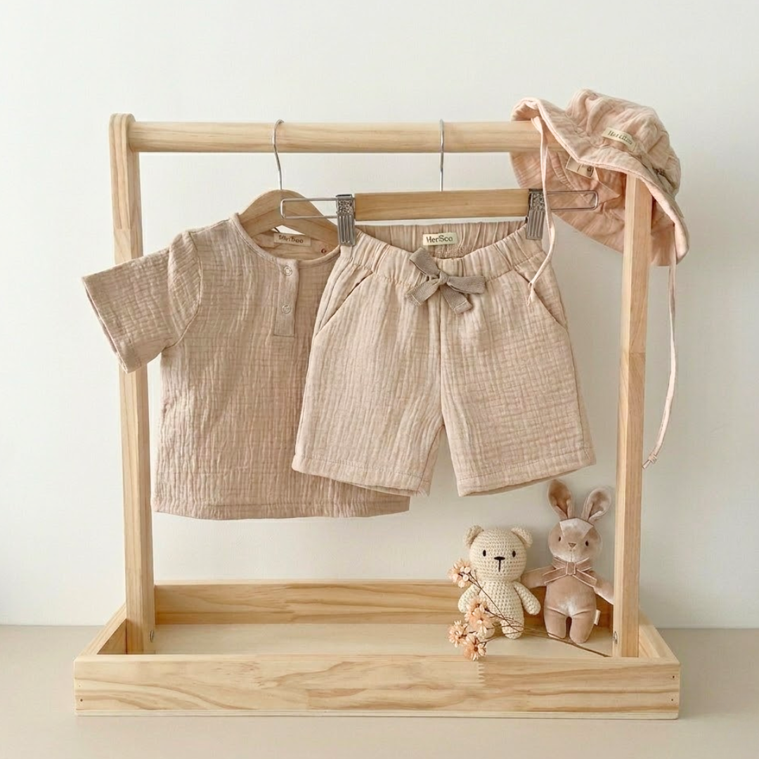 MeriBoo - alap szett 100% organikus muszlinból "Mini Essentials Summer"